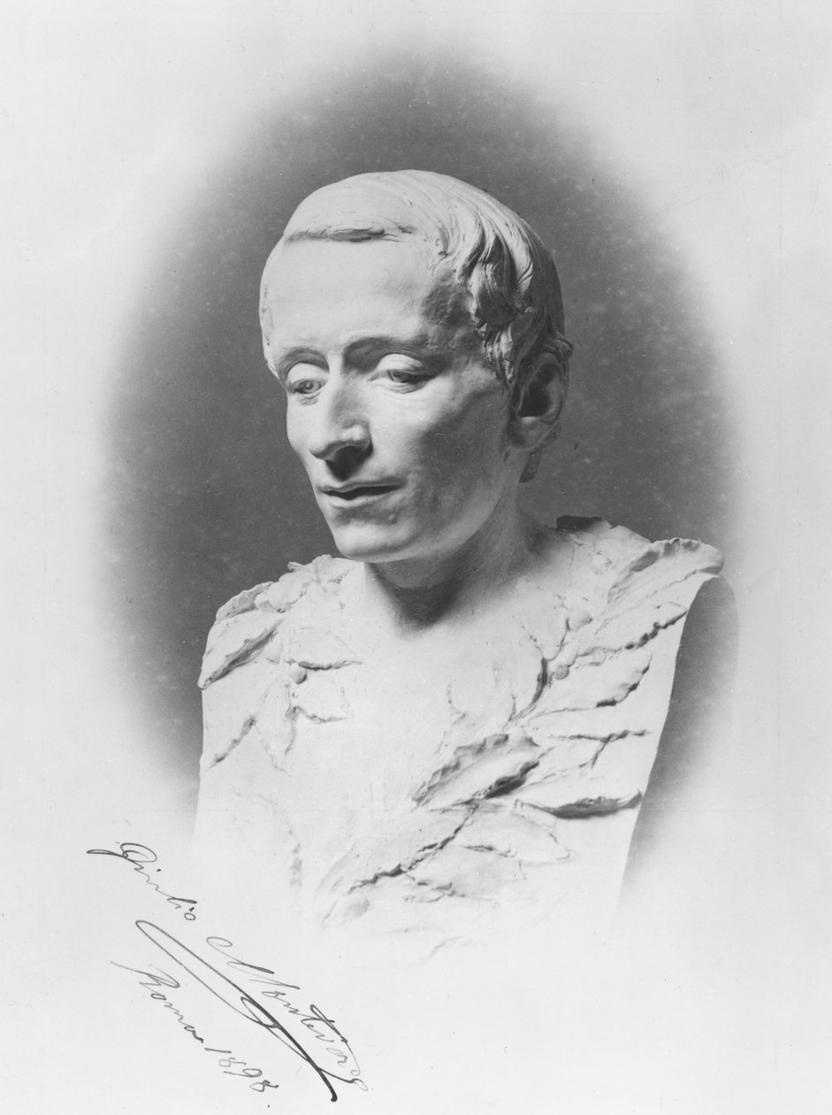 Busto de Giacomo Leopardi, 1895 (mármore) de Giulio Monteverde