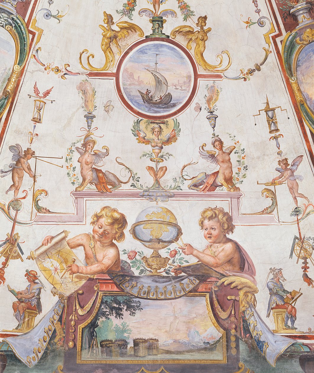 Painel de tecto do Stanzino delle Matematiche (fresco com têmpera) (ver 254071-254073) de Giulio Parigi