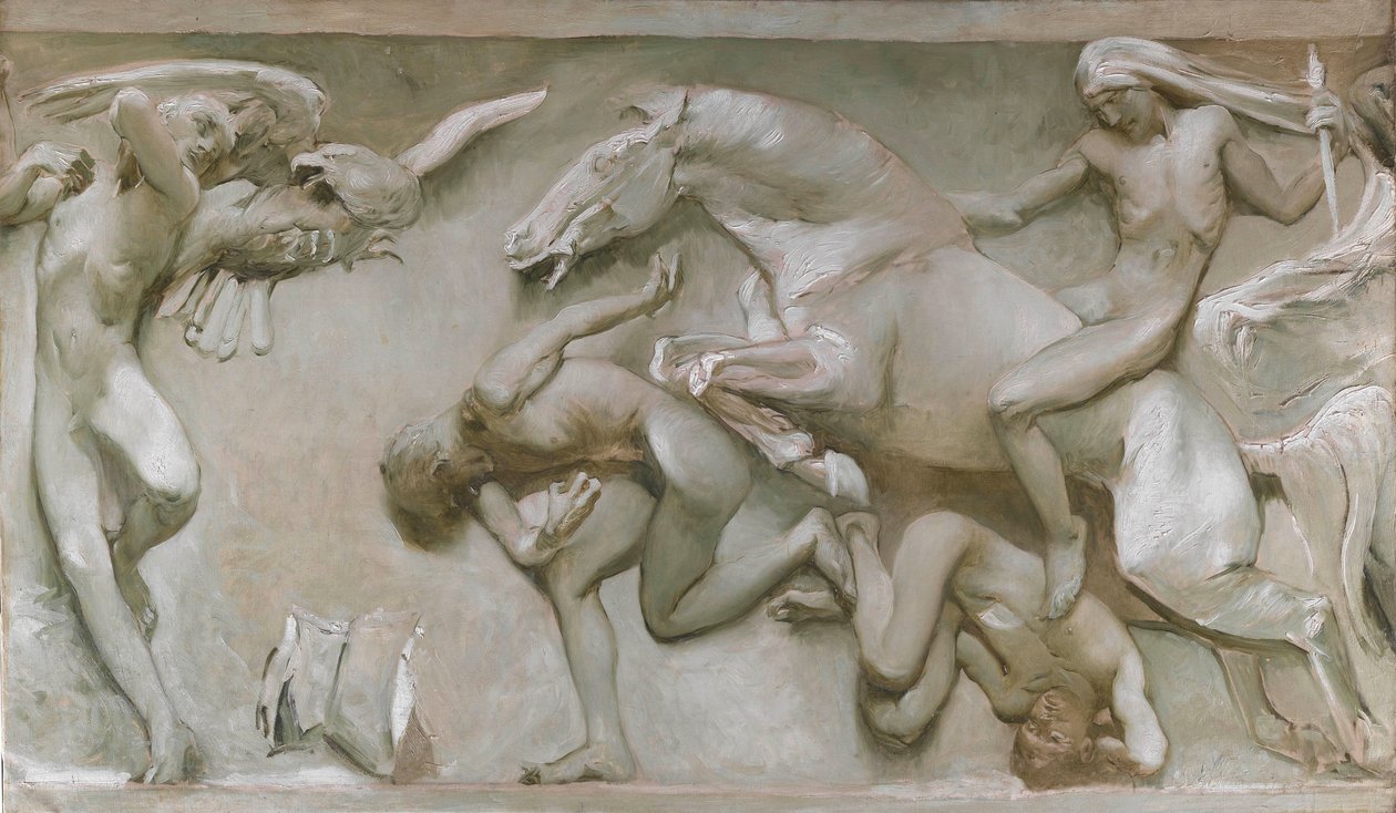 Das Grandes Descobertas, Através das Eras Sombrias ..., 1906. de Giulio Aristide Sartorio