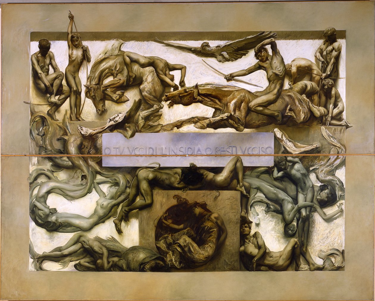 A escuridão do ciclo O poema da vida humana, 1907. de Giulio Aristide Sartorio