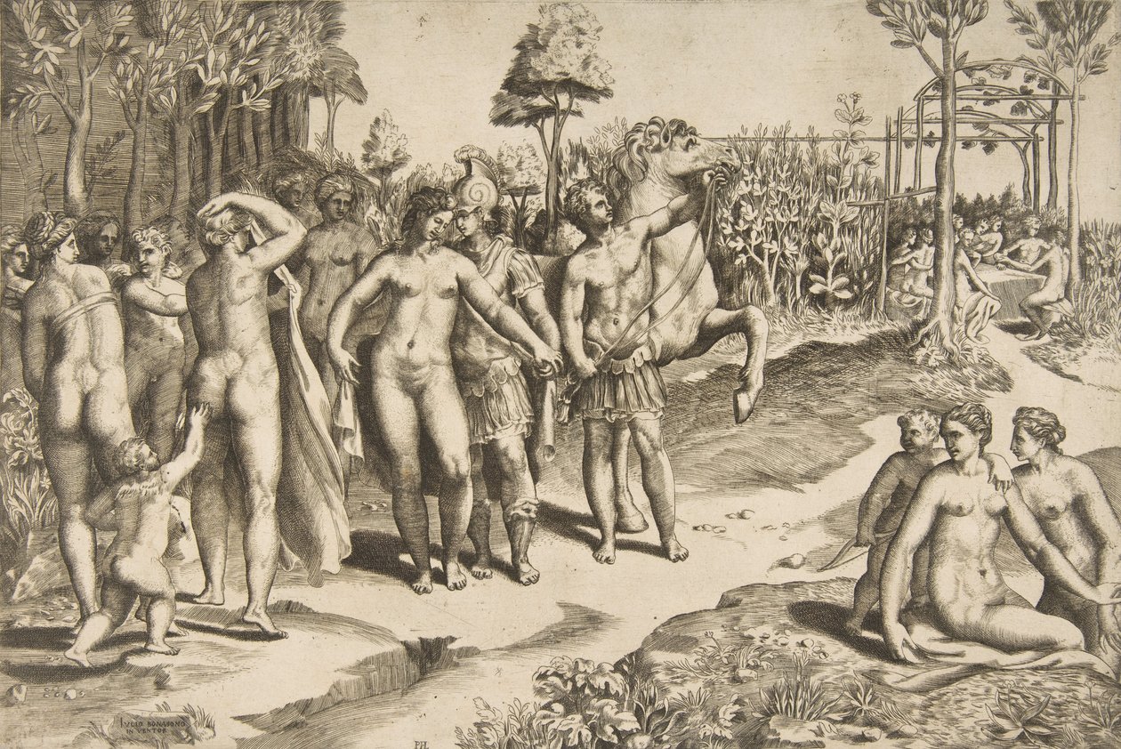 Alexandre e Roxana, 1531-76. de Giulio Bonasone