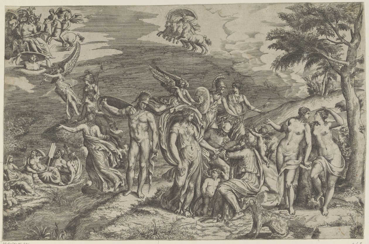 O veredicto de Paris de Giulio Bonasone