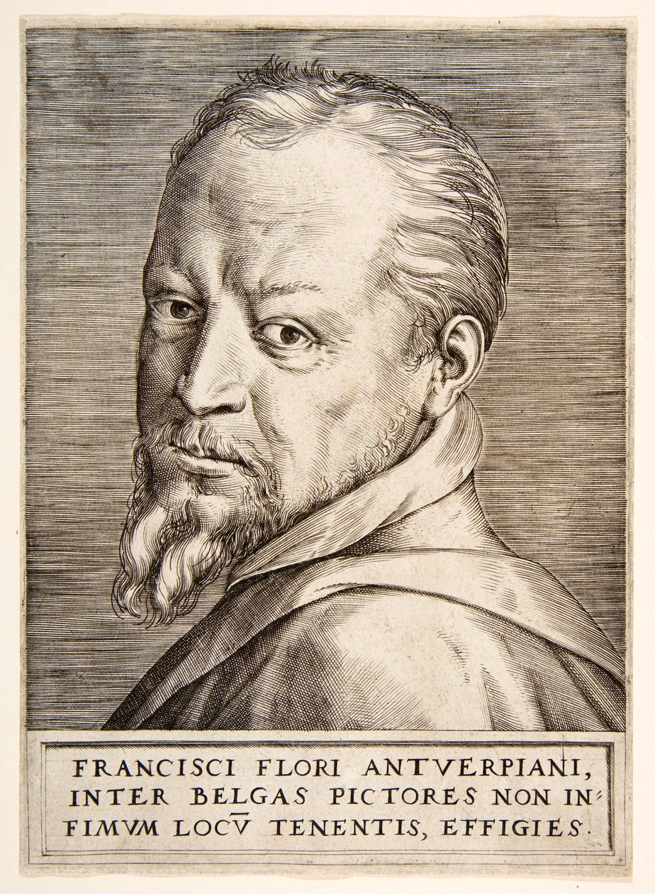 Retrato de Frans Floris, século XVI. de Giulio Bonasone
