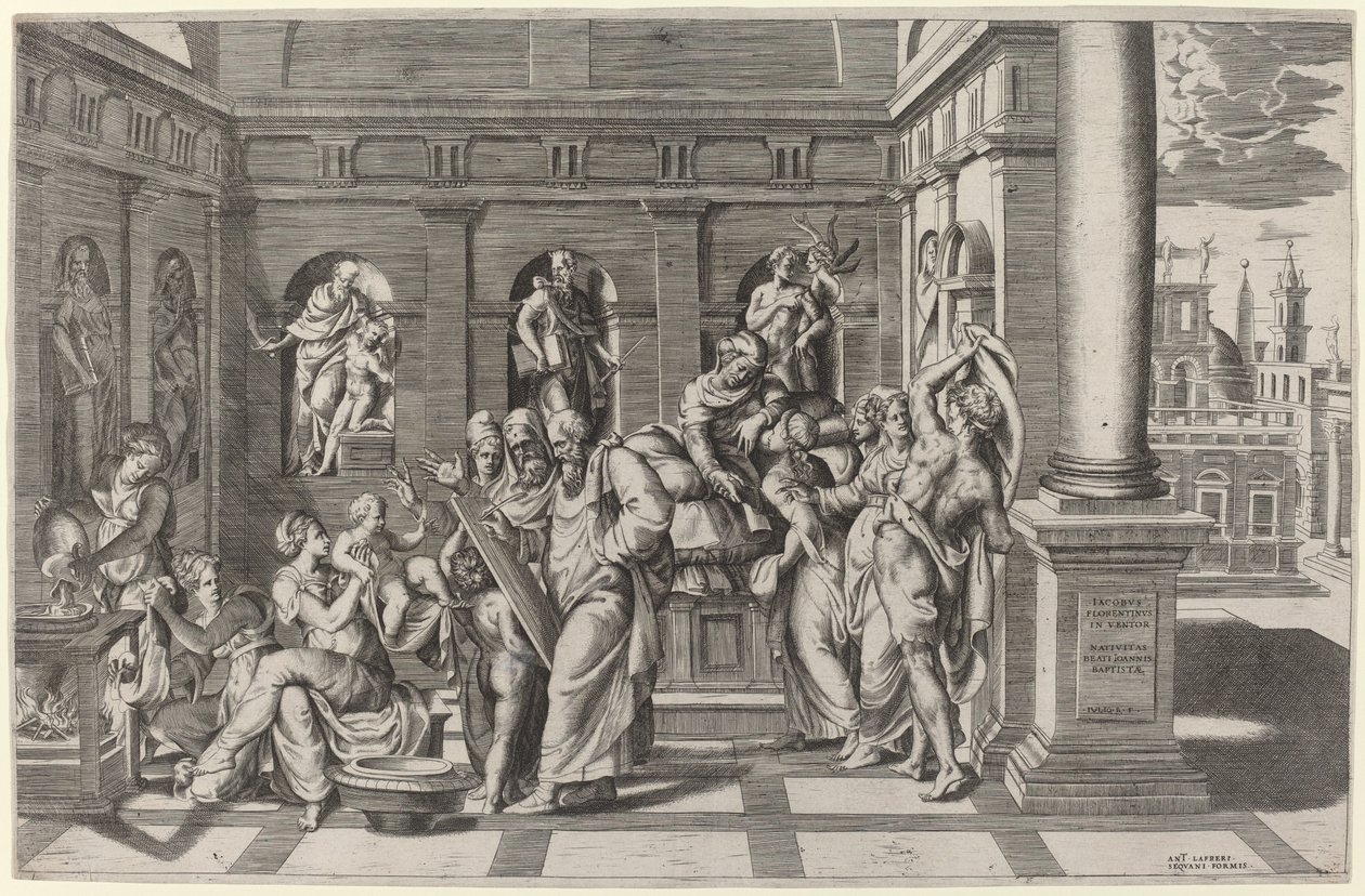 O Nascimento de São João Batista de Giulio Bonasone