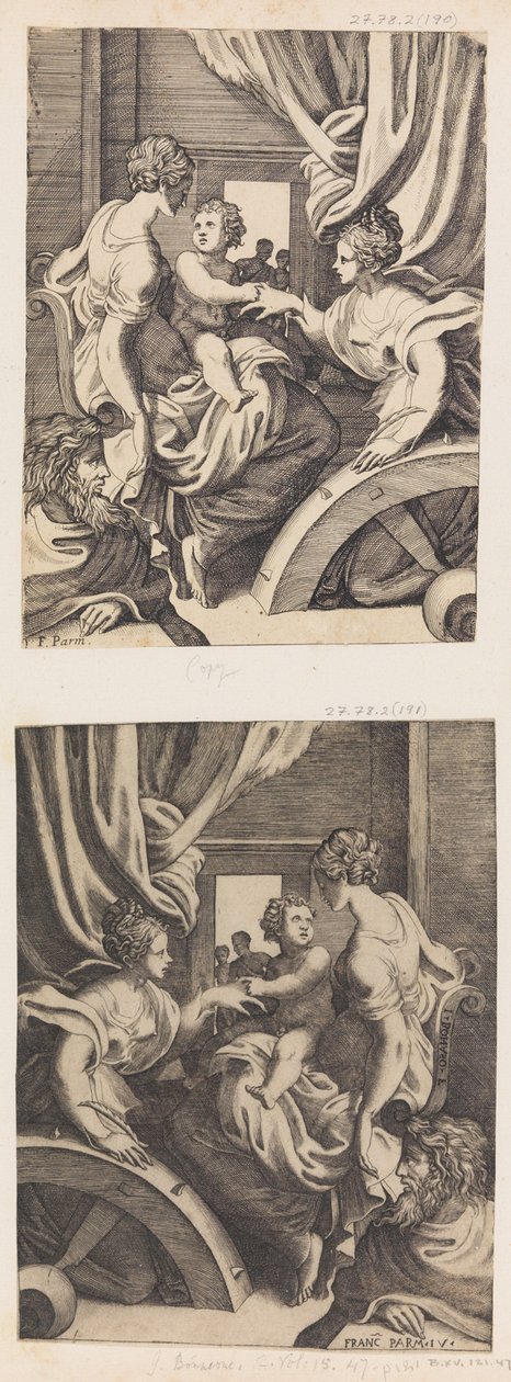 O Casamento Místico de Santa Catarina. de Giulio Bonasone