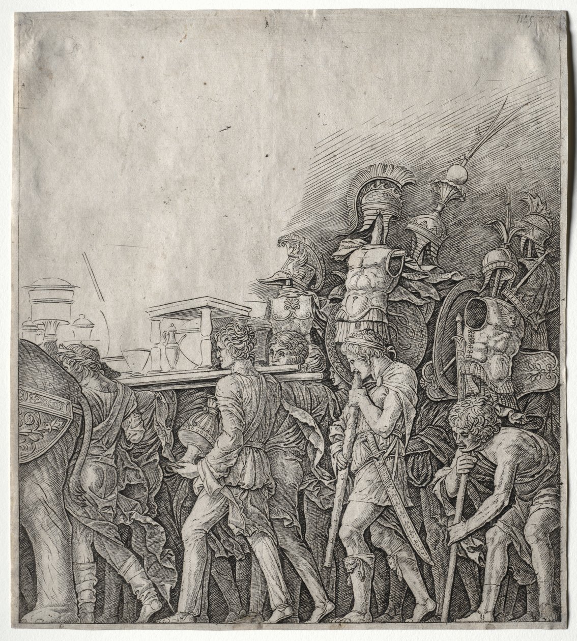 Os Triunfos de César: Os Portadores de Corselet de Giulio Campagnola