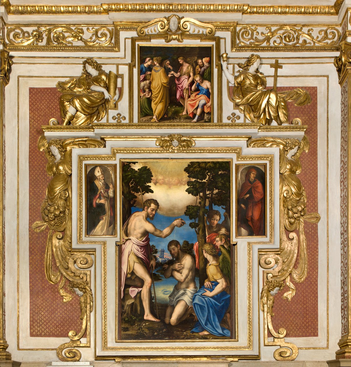 Capela de Nossa Senhora do Povo, 1º vão sul, Giulio Campi, Batismo de Cristo 1569, Ao lado Sant