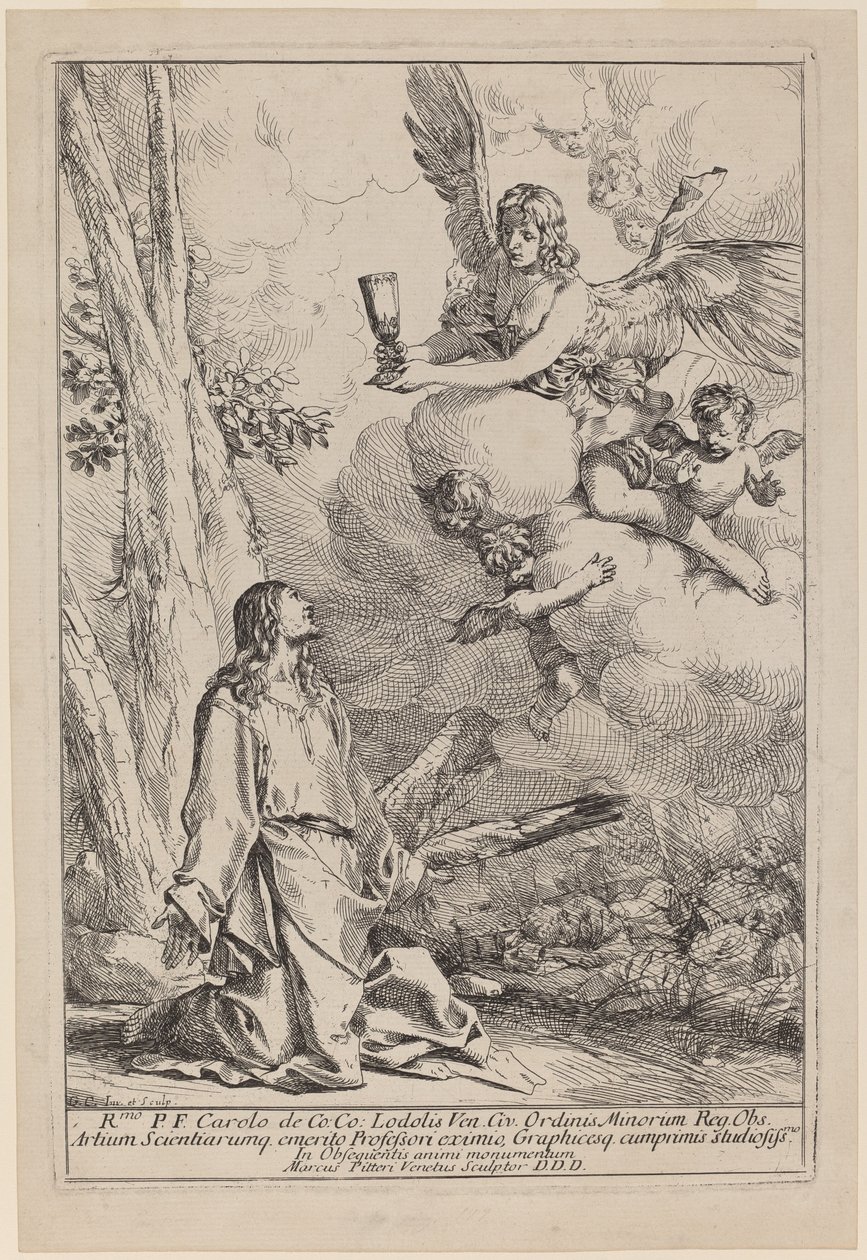 Cristo no Monte das Oliveiras de Giulio Carpioni