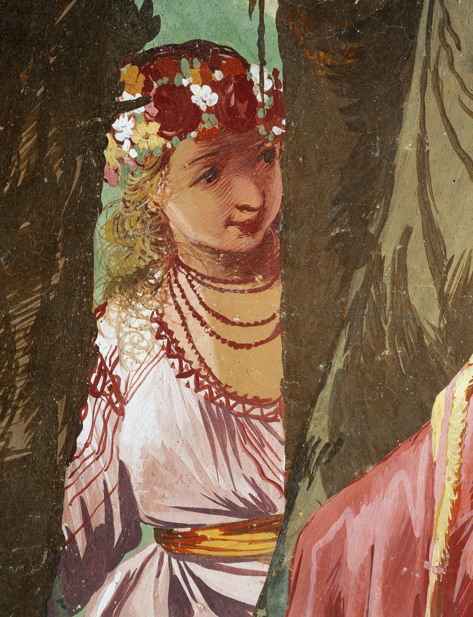 Ninfa Amaryllis coroada vencedora da competição do beijo de Giulio Carpioni