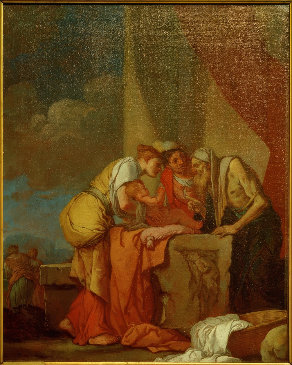 Tiresias weissagt Narziss de Giulio Carpioni