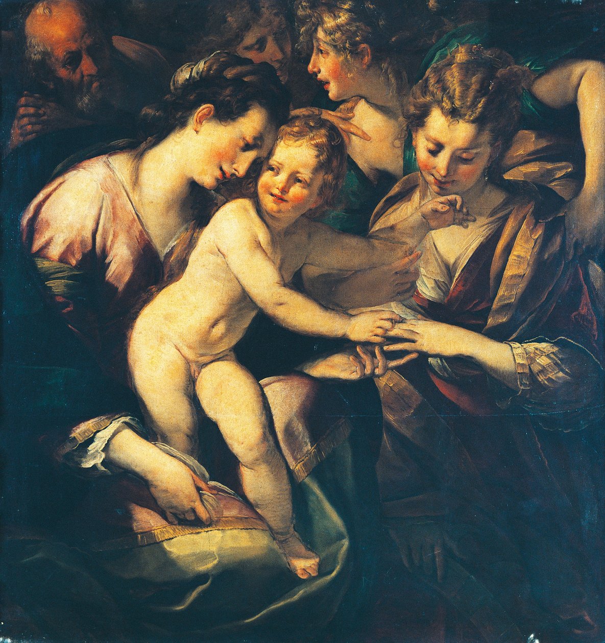 O casamento místico de Santa Catarina de Giulio Cesare Procaccini