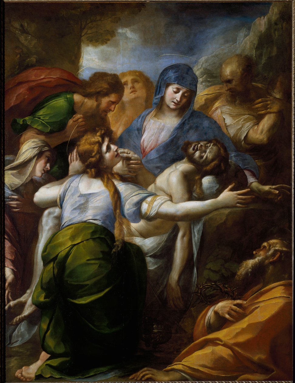Pieta. Lamentação sobre a morte de Cristo. (Pintura de Giulio Cesare Procaccini