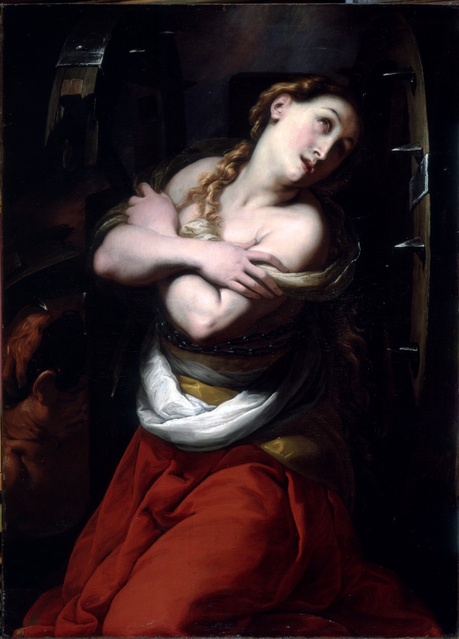 Santa Catarina (óleo sobre linho) de Giulio Cesare Procaccini