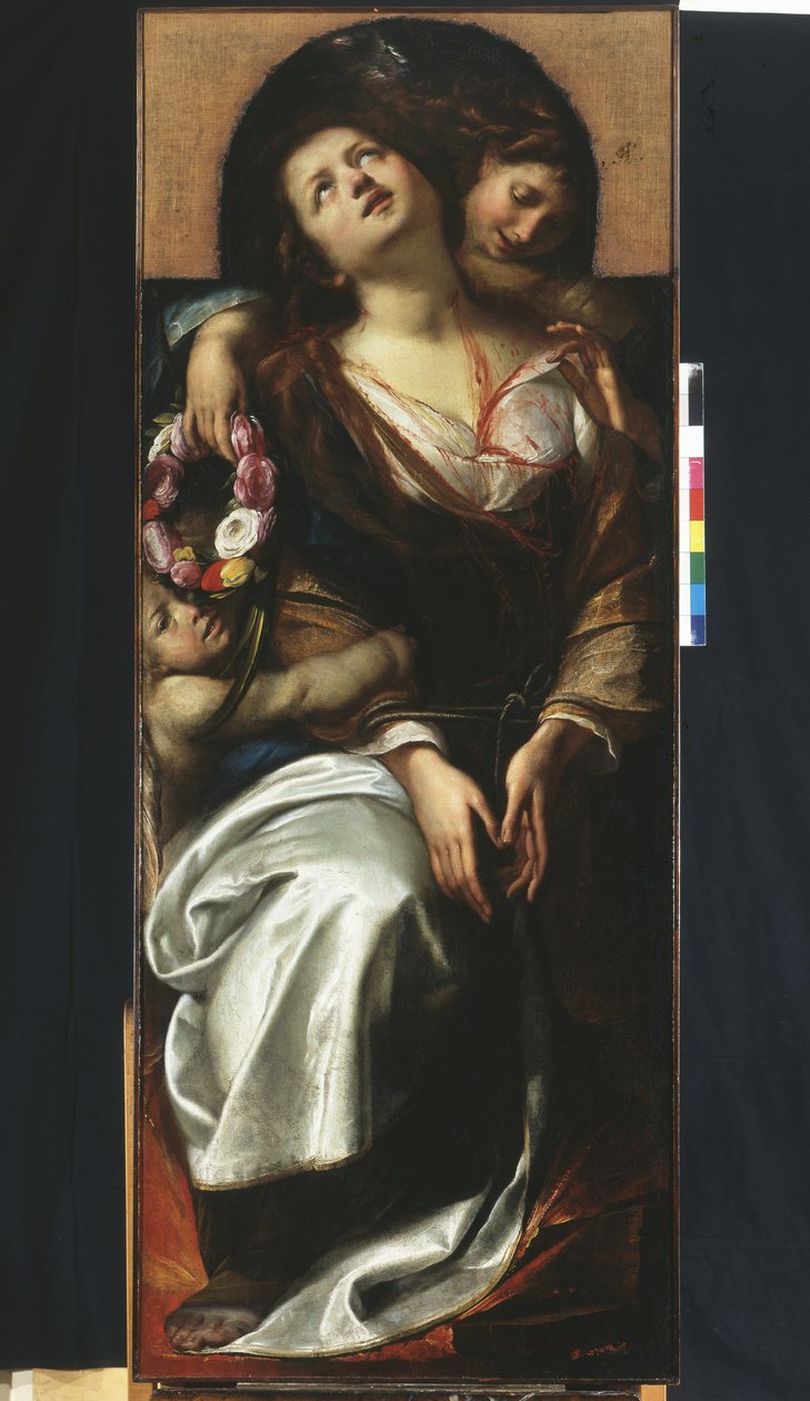 Santa Cecilia com dois anjos | Giulio Cesare Procaccini