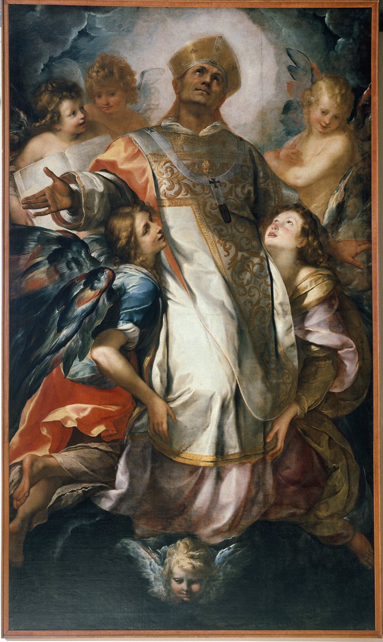 São Carlos Borromeo em Glória (óleo sobre tela de Giulio Cesare Procaccini