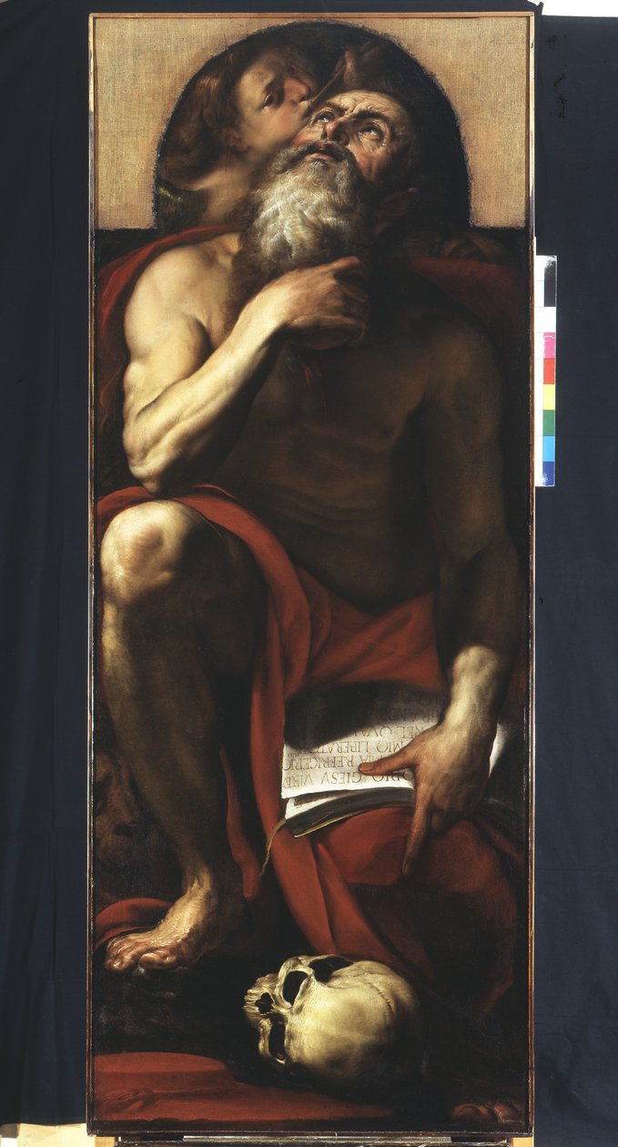 São Jerônimo com um anjo de Giulio Cesare Procaccini