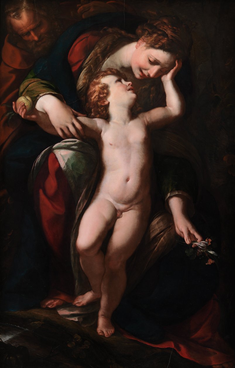A Sagrada Família O resto da fuga para o Egito, 1613-1615 de Giulio Cesare Procaccini