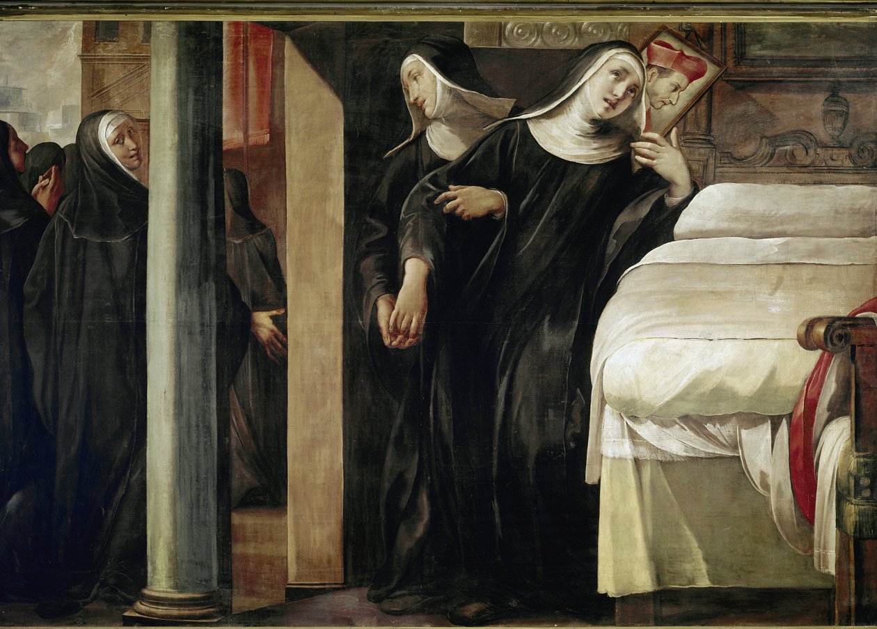 O milagre da Irmã Paola Giustini (óleo sobre tela de Giulio Cesare Procaccini