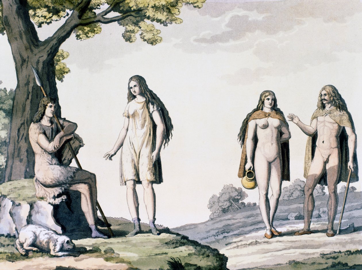 Fantasias de antigos alemães, gravuras de Fantasias Antigas e Modernas de Giulio Ferrario (1767-1847) de Giulio Ferrario