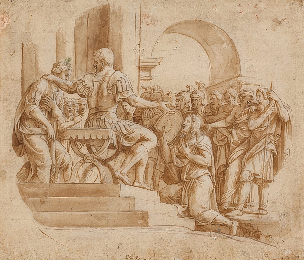 A abstinência de Scipio. Por volta de 1530-32 de Giulio Romano