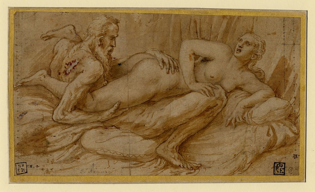 Cena Erótica, após 1524 de Giulio Romano