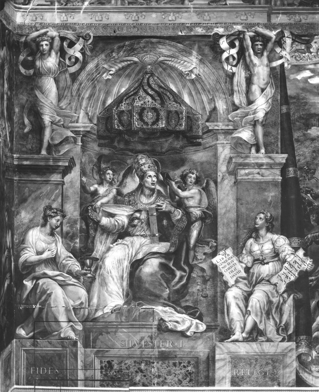 Papa Silvestre I (314-335) entre Fé e Religião, Rafael Salas (ver também 252793 e 252794) de Giulio Romano