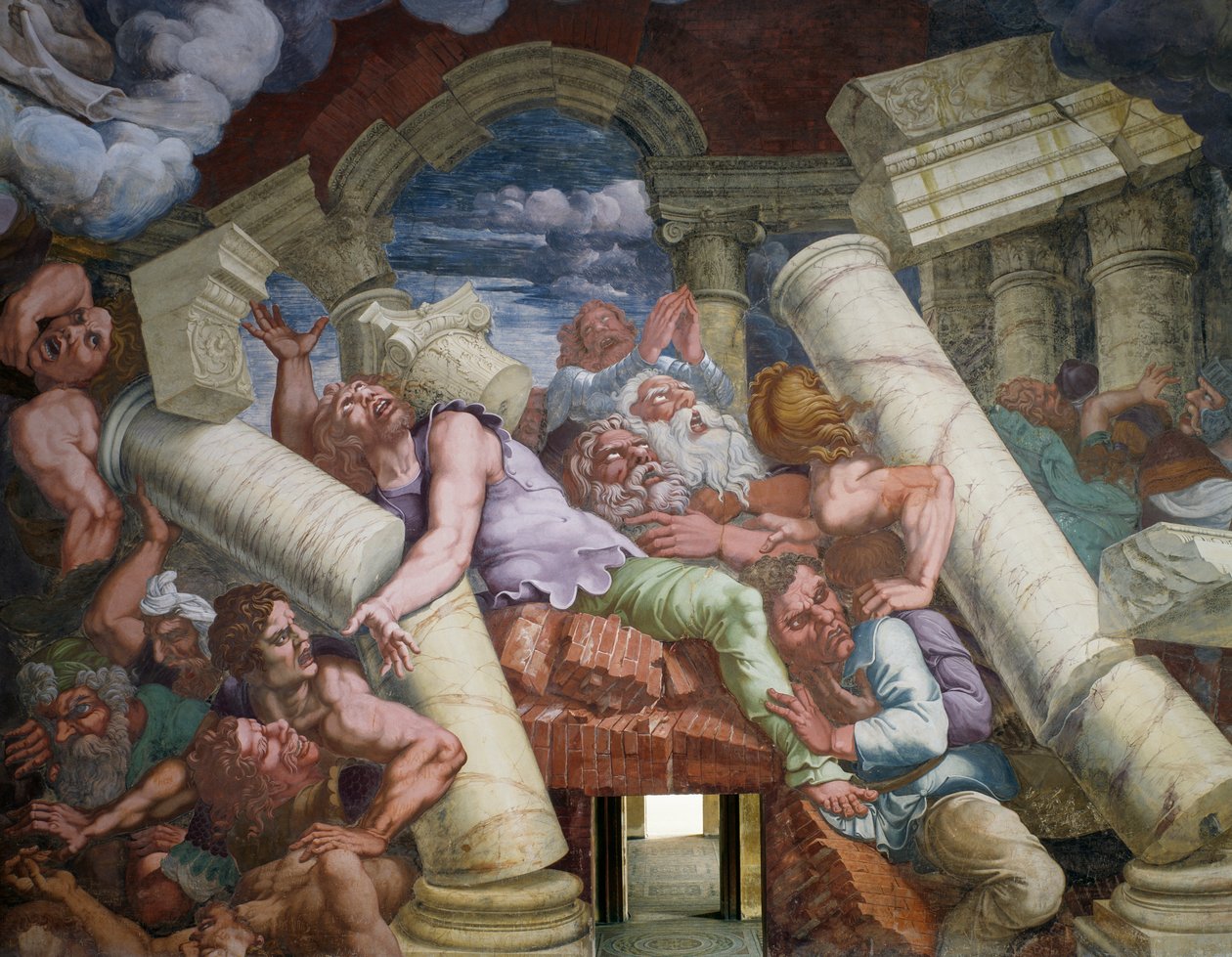Gigantes rebeldes derrubados por colapso de edifício de Giulio Romano
