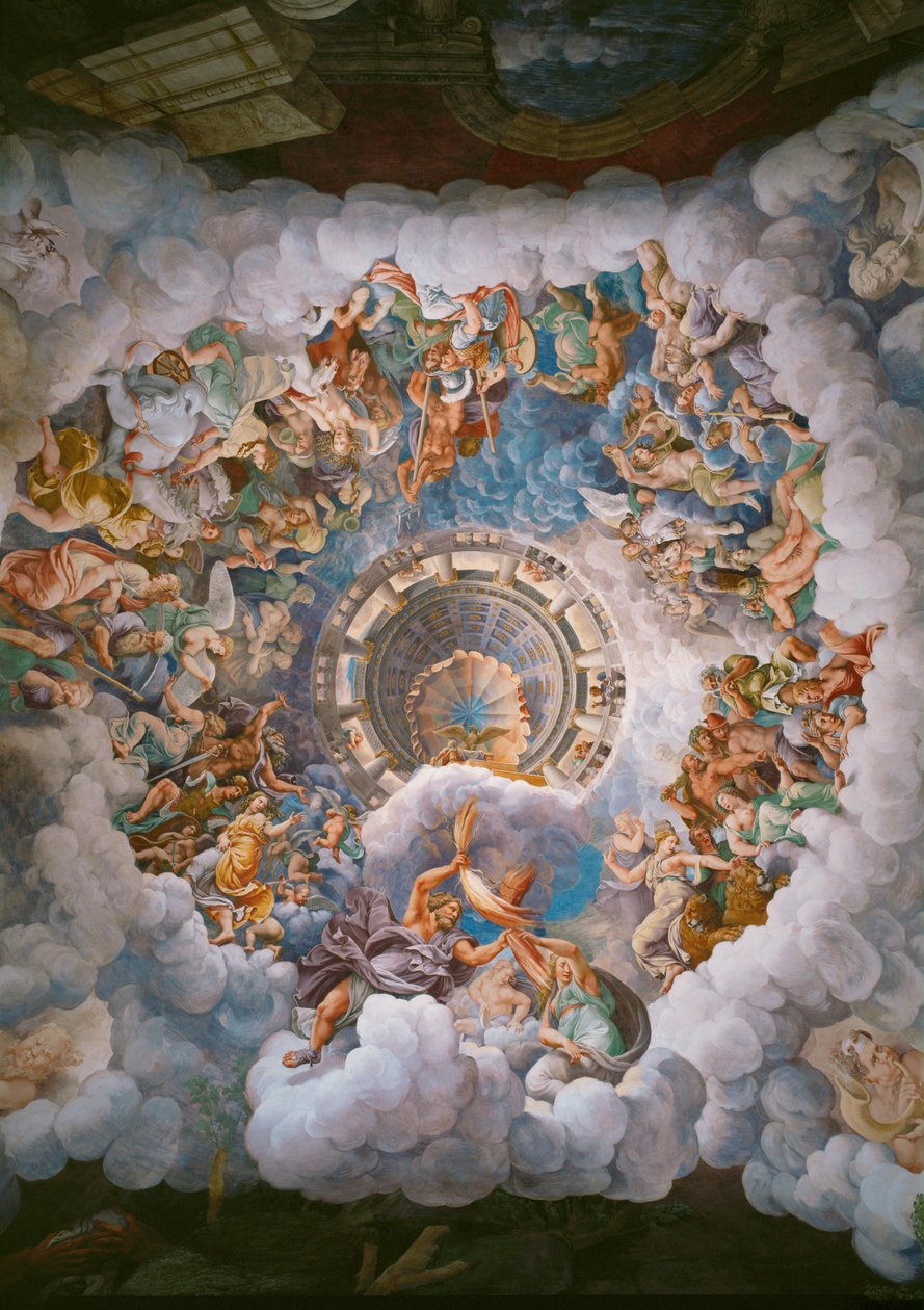 A Batalha dos Gigantes (fresco) de Giulio Romano