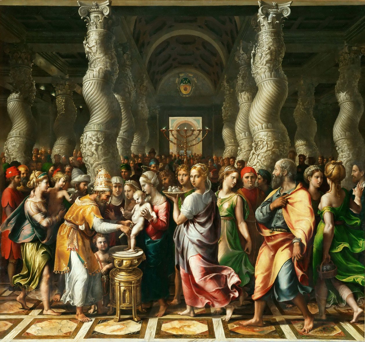 A circuncisão, primeira metade do século XVI.. de Giulio Romano