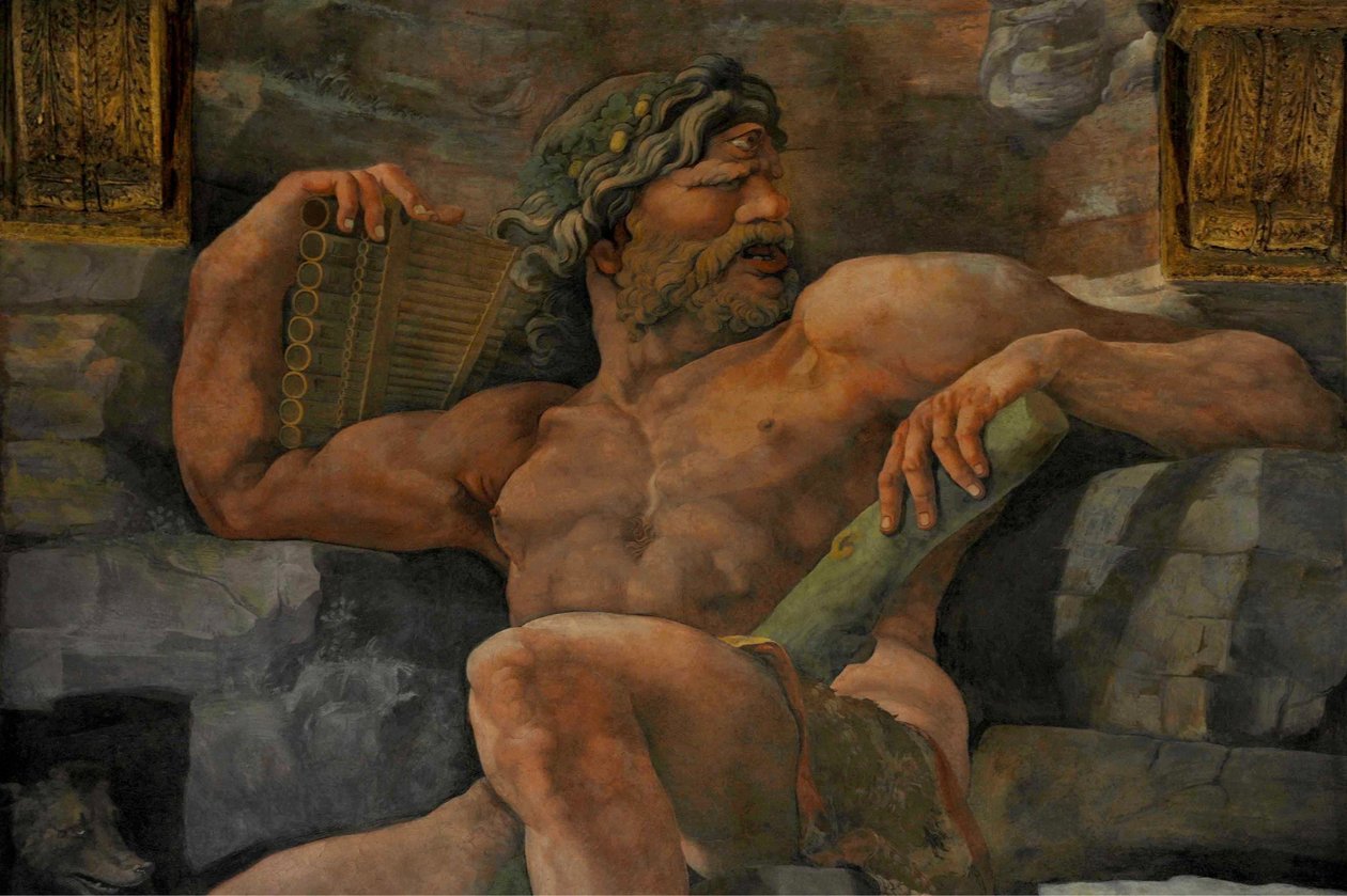 A Queda dos Gigantes Salão dos Gigantes, 1536 de Giulio Romano