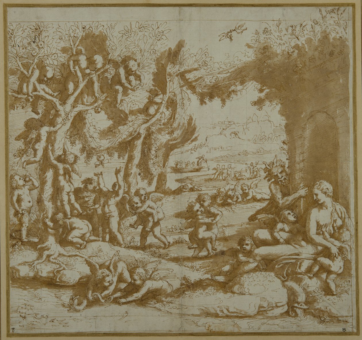 Vénus com as Erotes de Filóstrato de Giulio Romano