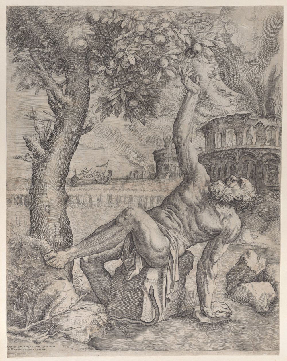 Tântalo, c. 1557-70. de Giulio Sanuto