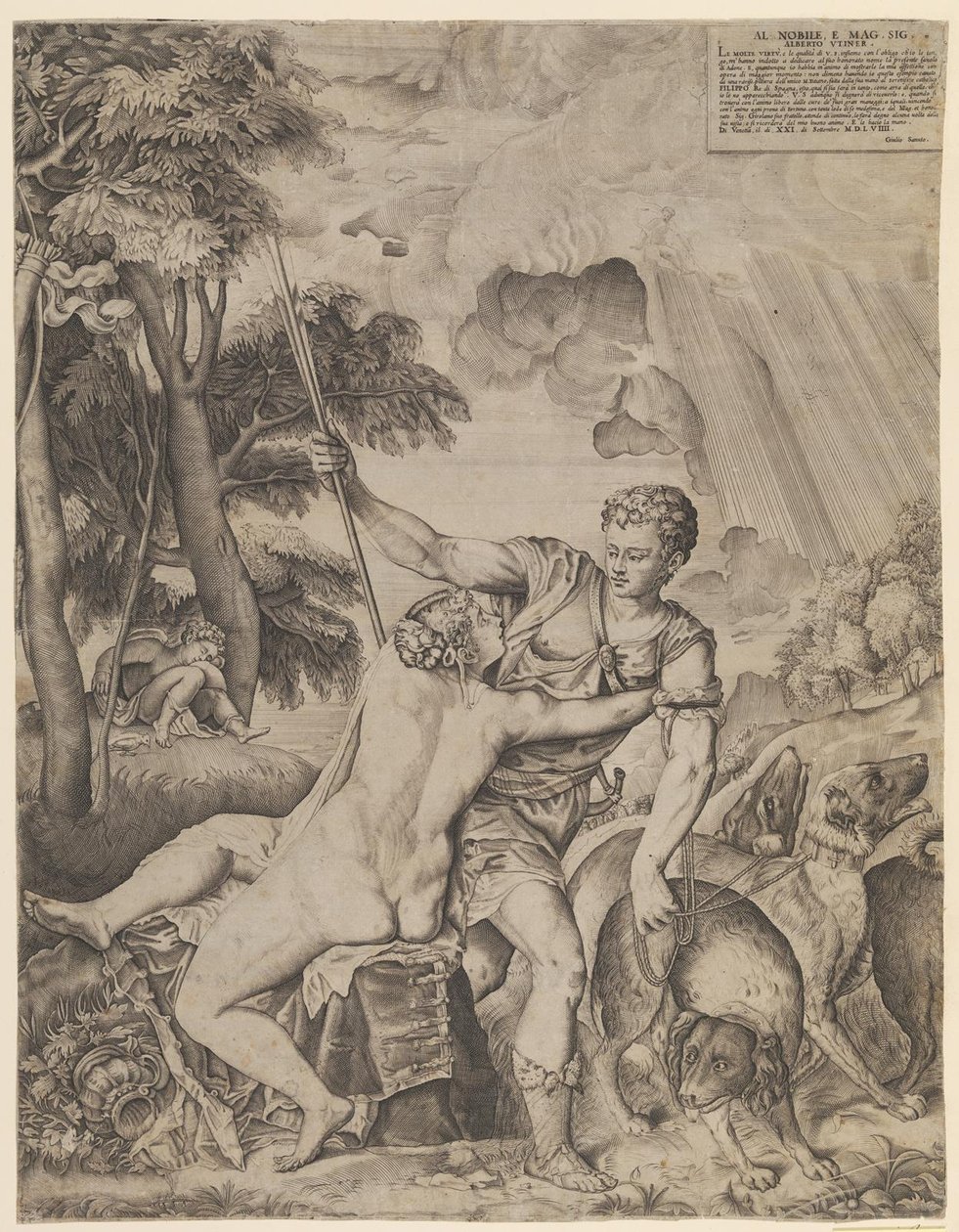Vênus e Adônis de Giulio Sanuto