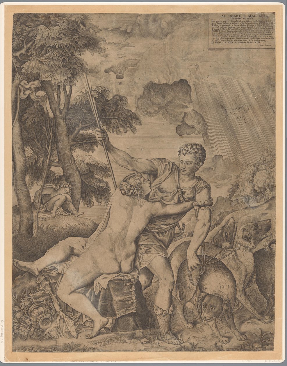 Vênus em Adônis de Giulio Sanuto