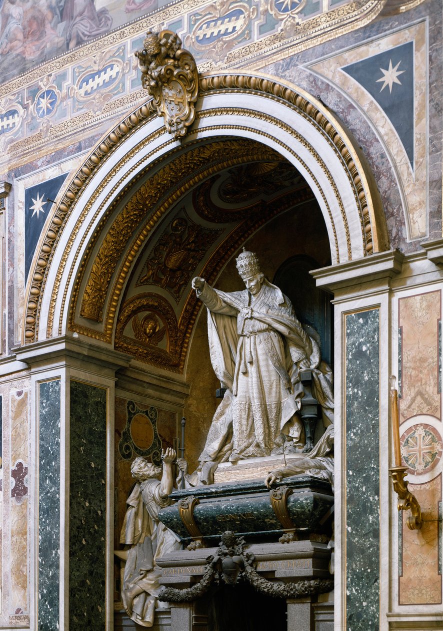 Vista do monumento dedicado ao Papa Leão XIII (1810-1903) feito por Giulio Tadolini (1849-1918) de Giulio Tadolini