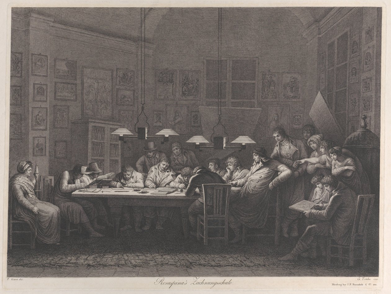 Academia de desenho de Rosaspina, 1811. de Giulio Tomba