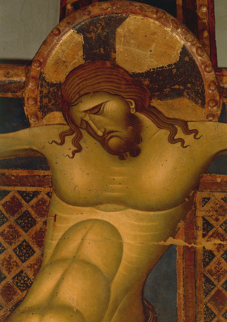 Cabeça de Cristo, detalhe do crucifixo do século XIII (pintura) de Giunta Pisano