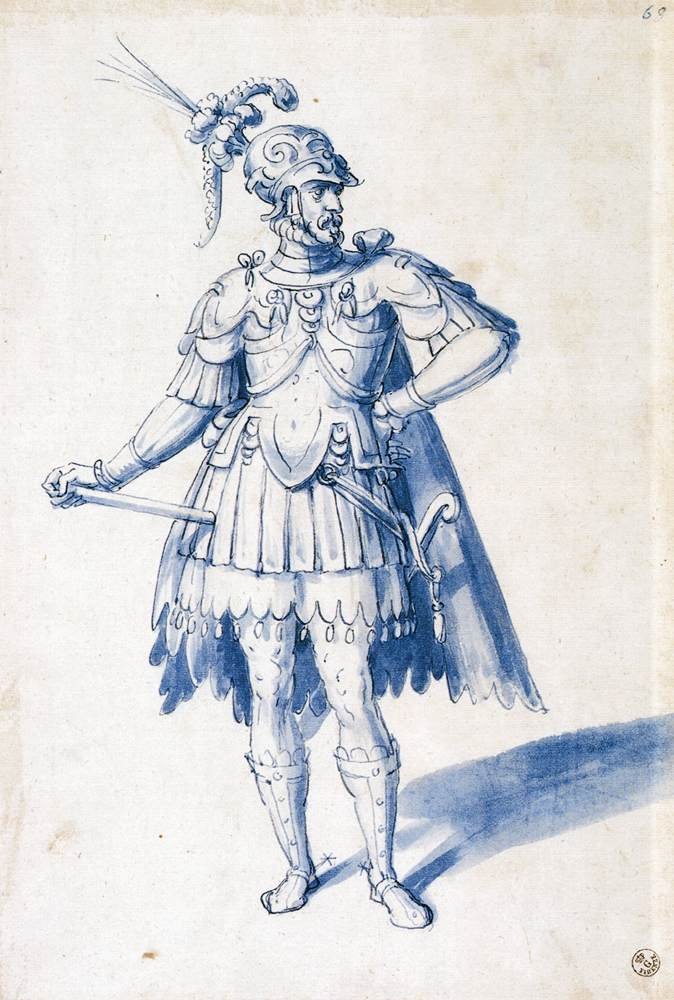 Figurinos para homem-de-armas de Giuseppe Arcimboldo