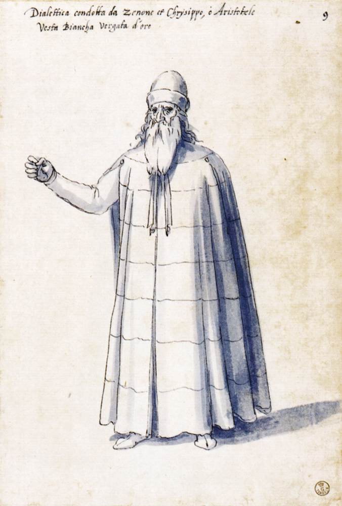 Traje da figura alegórica Dialética de Giuseppe Arcimboldo