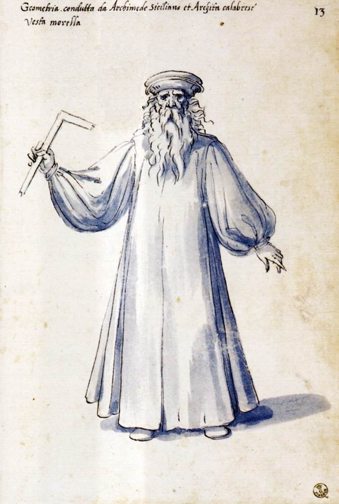 Traje da figura alegórica Geometria de Giuseppe Arcimboldo