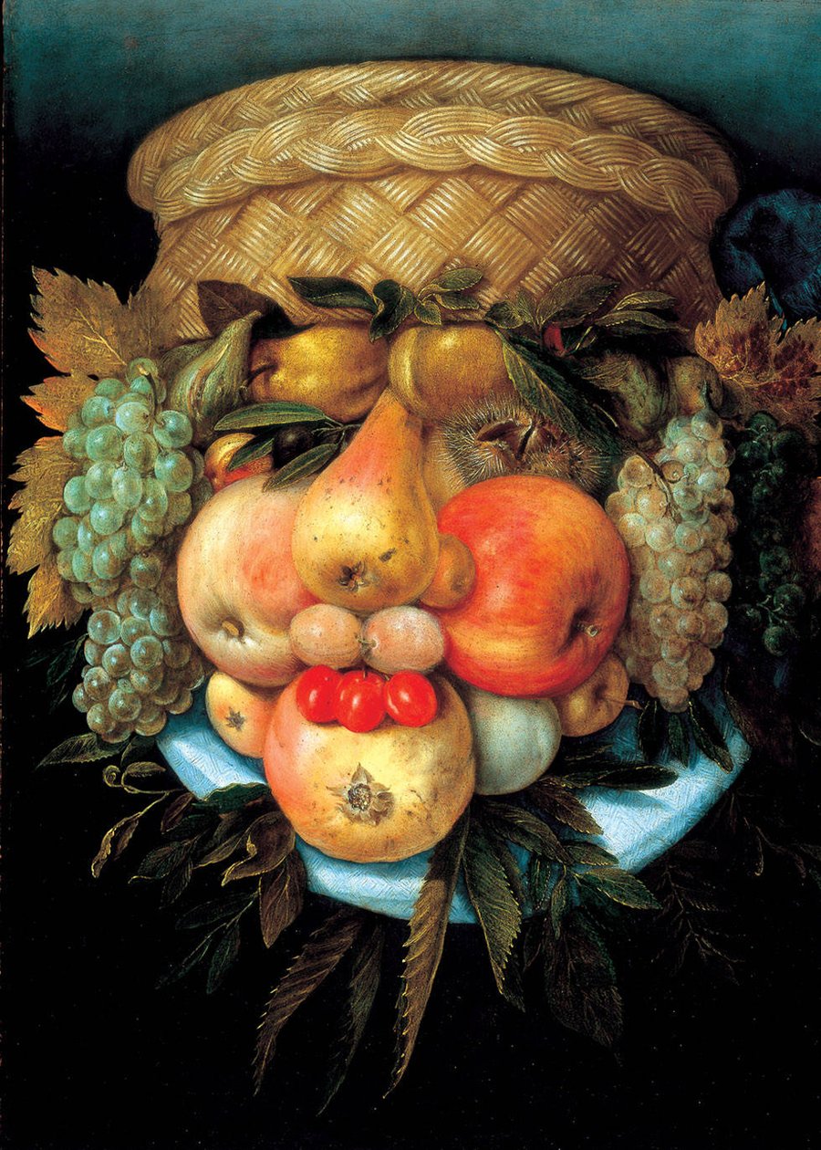 Cesto de frutas de Giuseppe Arcimboldo