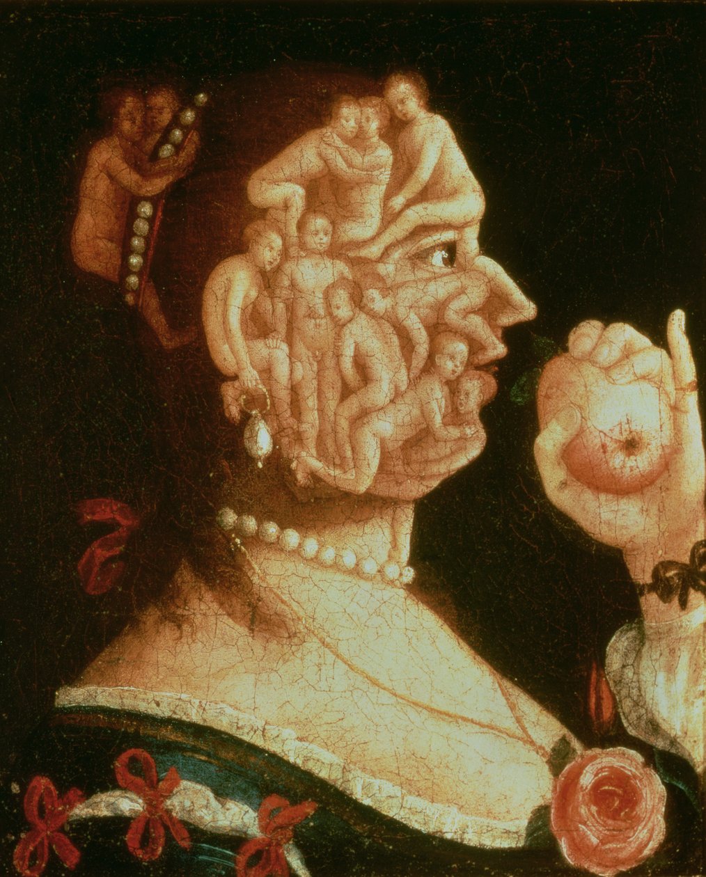 Retrato de Eva (óleo) de Giuseppe Arcimboldo