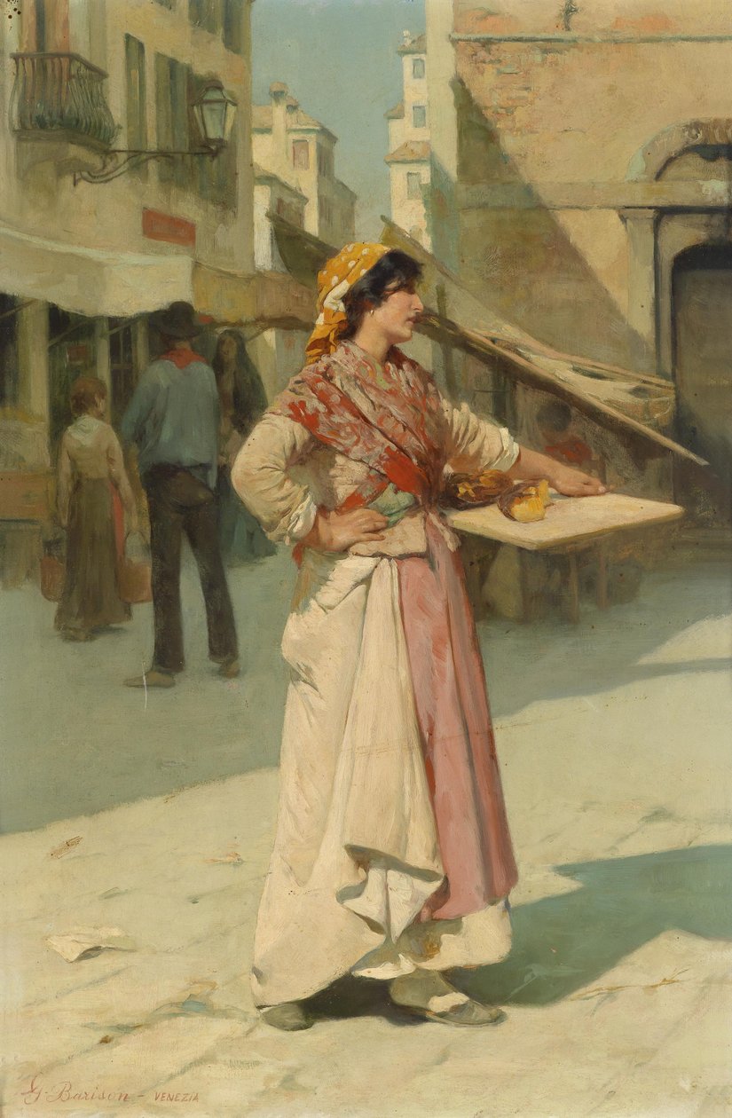 Vendedora veneziana de Giuseppe Barison