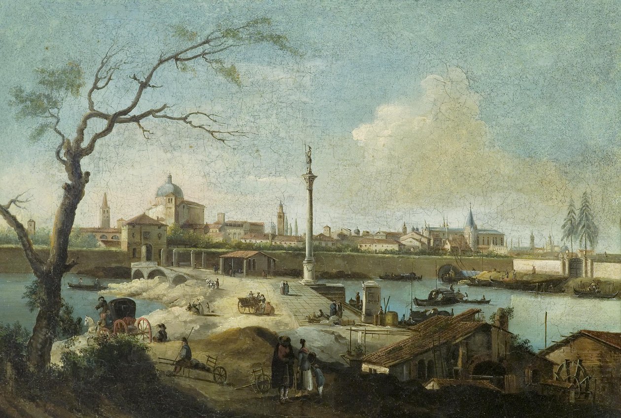 Capriccio com a visão de Pádua de Giuseppe Bernardino Bison