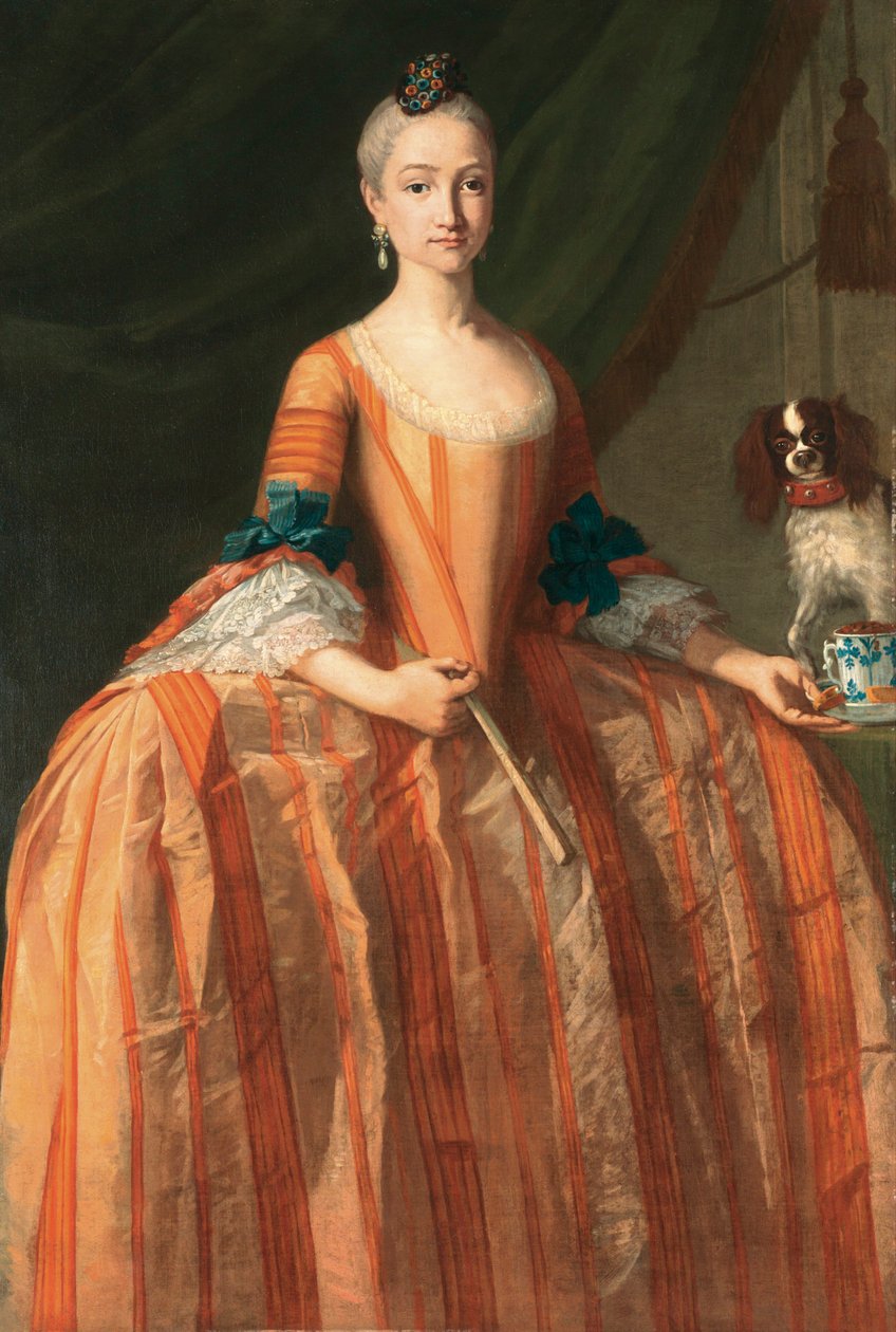 Retrato de Infanta Maria Josefa de Espanha (1744-1801) de Giuseppe Bonito