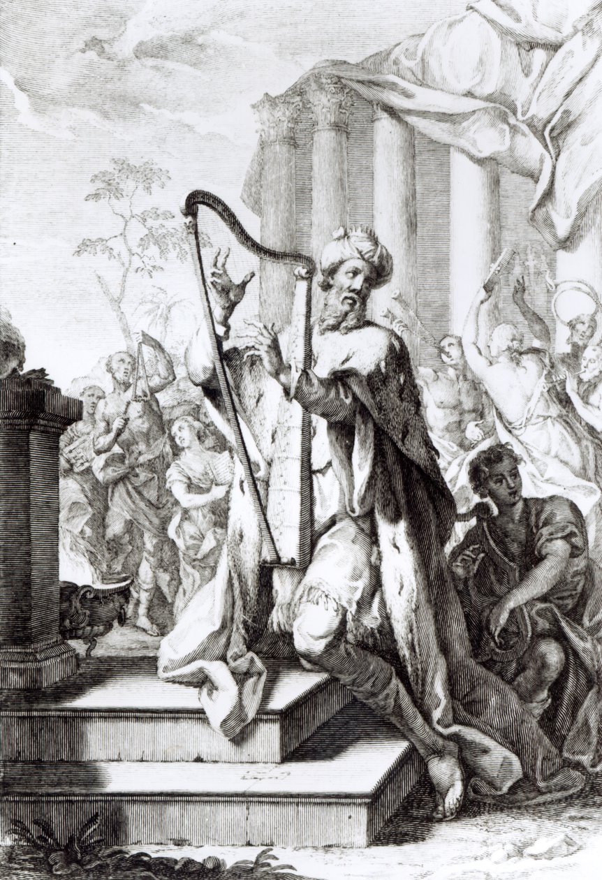 Rei David Jogando a Lira, gravada por A Faldanus de Giuseppe Camerata