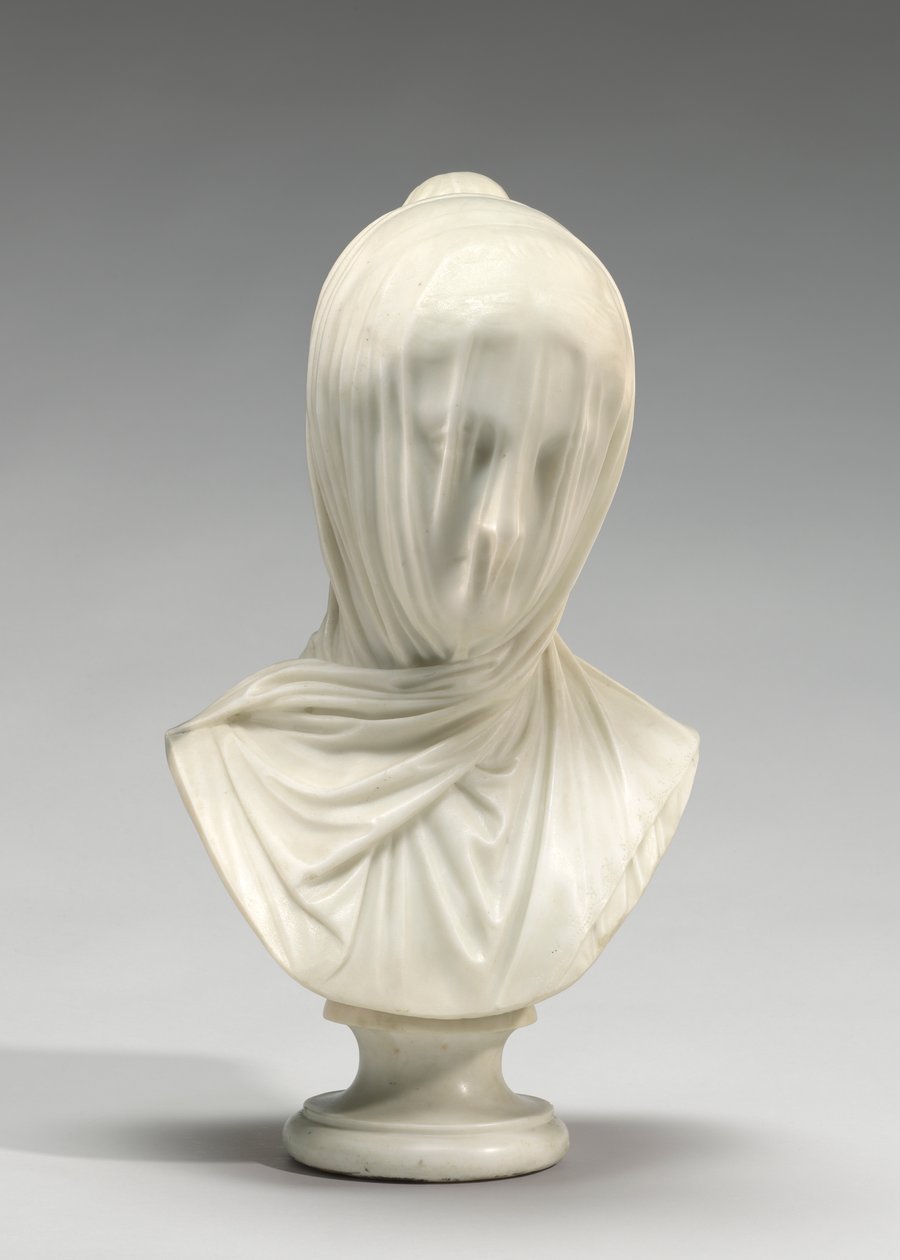 A freira velada, c.1860 (mármore) de Giuseppe Croff