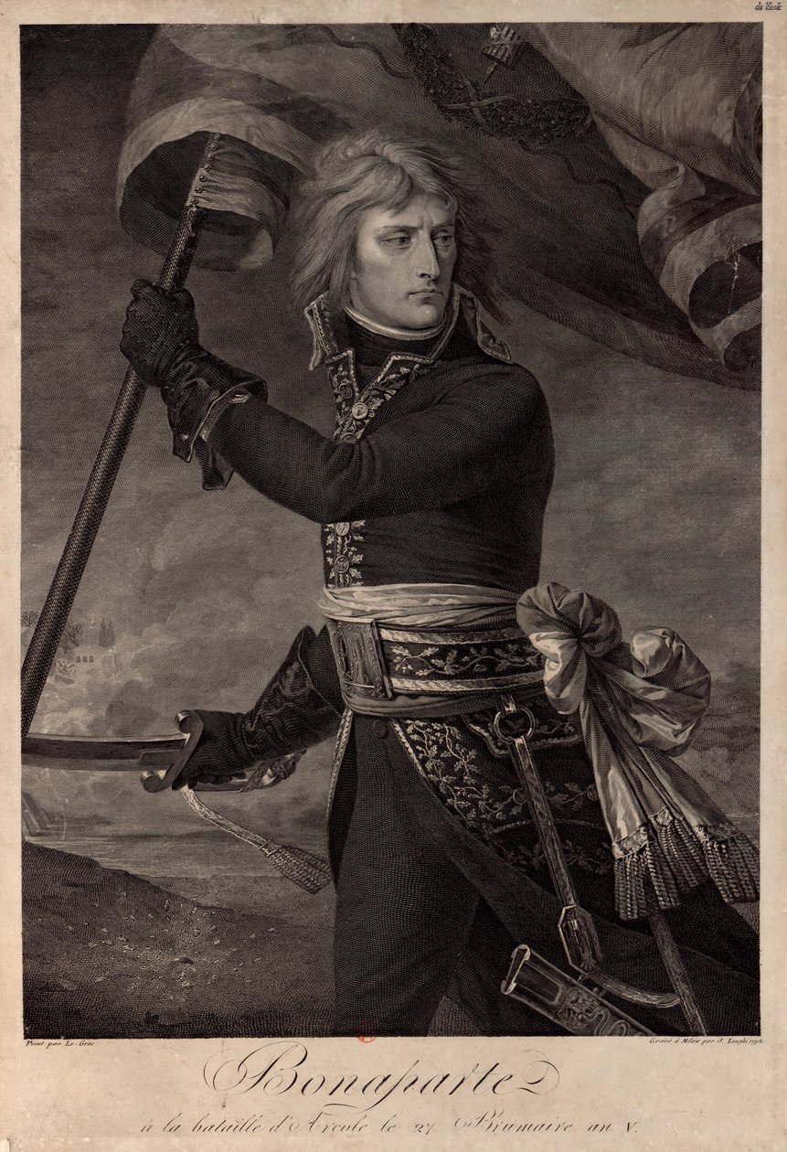 Bonaparte na Pont d&39;Arcole de Giuseppe Longhi
