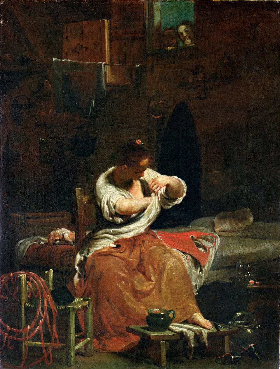 A pulga, c.1715-20 de Giuseppe Maria Crespi
