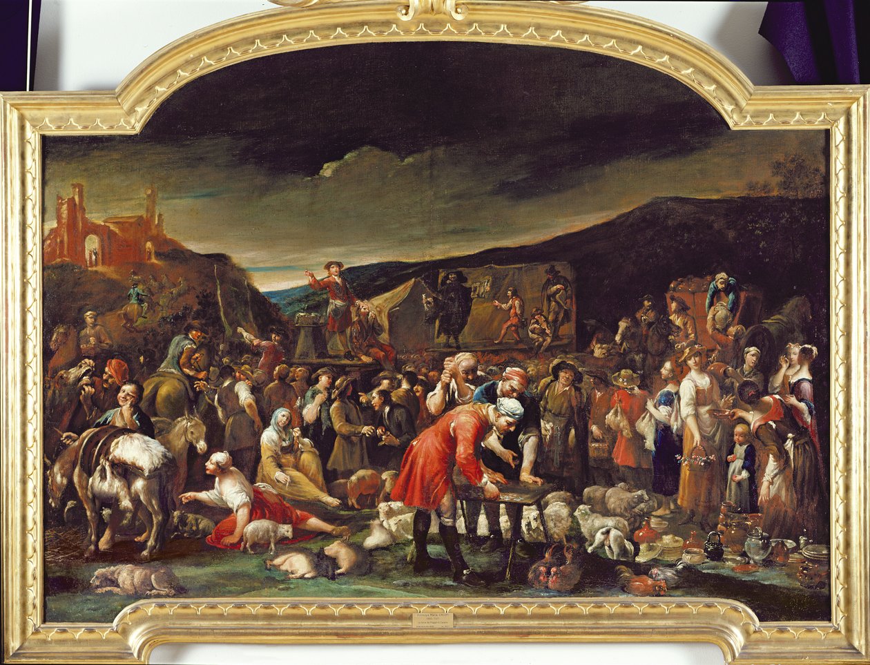 O mercado, ou a feira de Poggio a Caiano de Giuseppe Maria Crespi